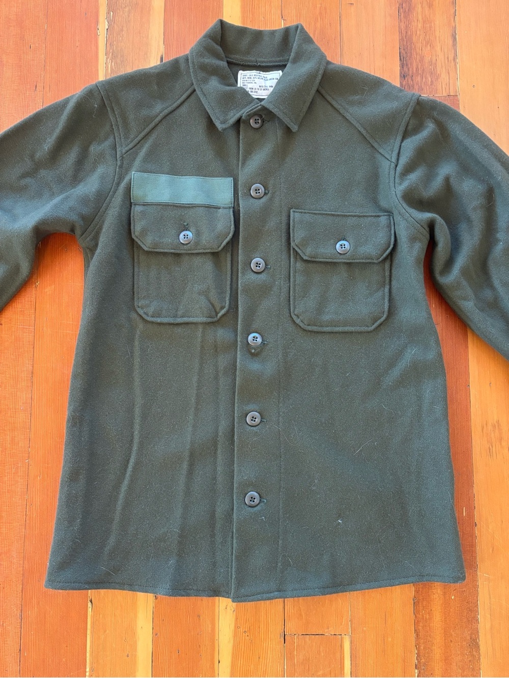 Dark Green Button-Up Utility Jacket - Picture 2 of 6